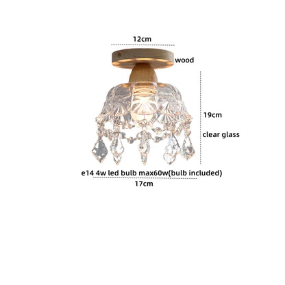 DecorBites™ LED Ceiling Lamp Modern Style Wood Glass Luminaria