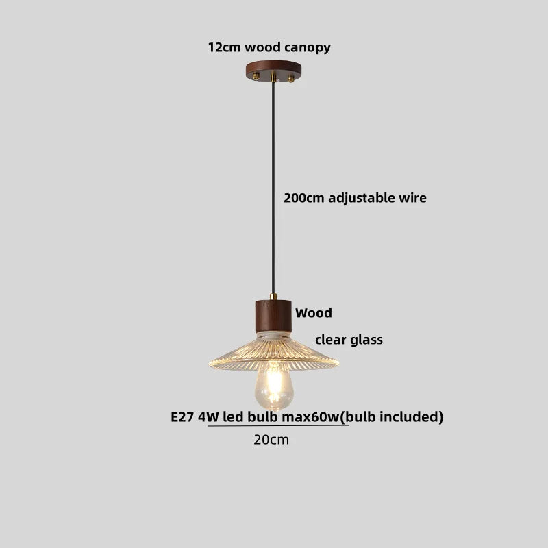 Amber Glass Wall Lamp Vintage Copper E27