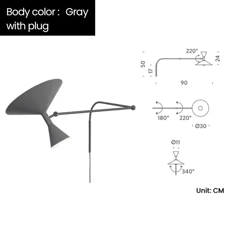 DecorBites™ Industrial Design Rotatable Wall Sconce Lamp for Living Room and Bedroom