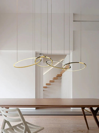 DecorBites™ Gold Stainless Steel Circles Pendant Lights for Dining Room Home Decor