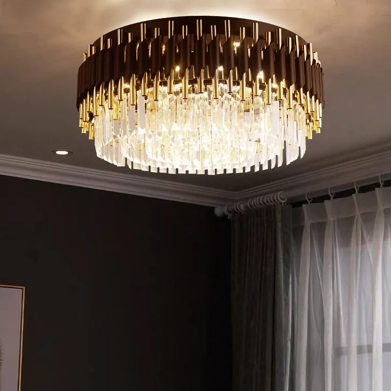 Crystal Round Ceiling Chandelier
