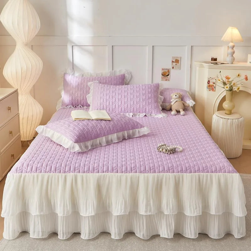 Cooling Ruffles Bed Skirt Set
