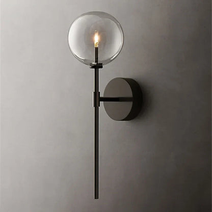 DecorBites™ Clear Glass Ball Long Wall Sconce - Retro Style for Living Room, Bedroom, Kitchen