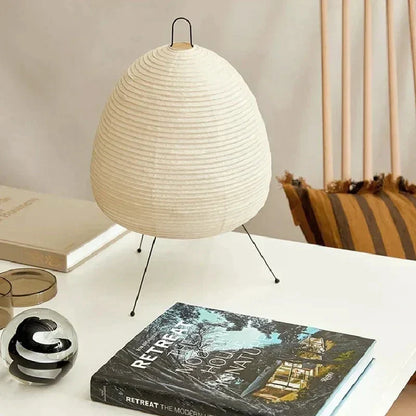 DecorBites™ Japanese Rice Paper Lantern LED Table Lamp for Stylish Home Decor