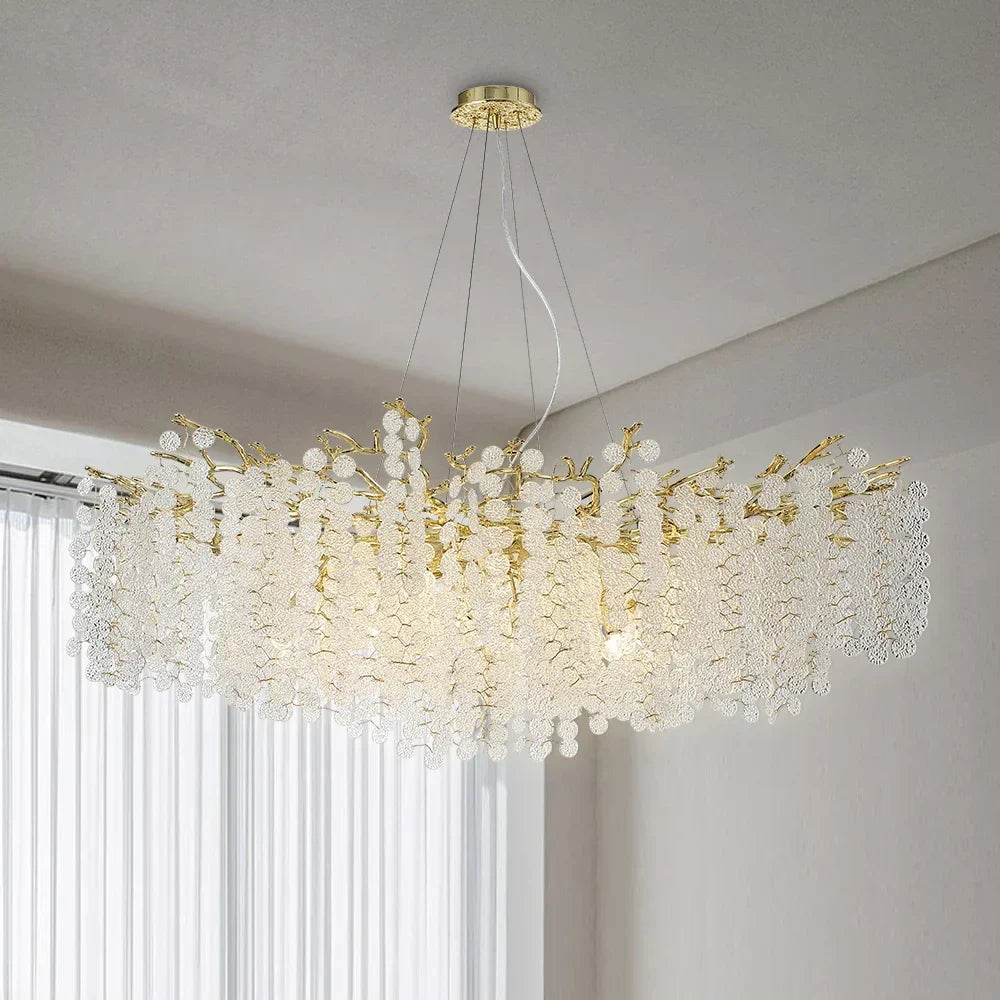 DecorBites™ Golden Money Tree Crystal Chandelier for Elegant Home Décor