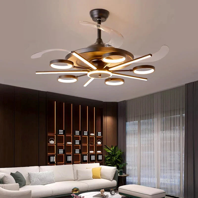 White Bladeless Ceiling Fan 12-Head Kids Room