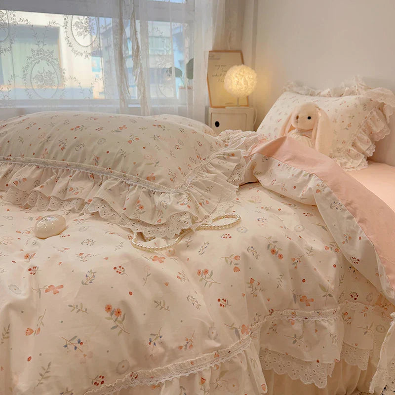 Floral Lace Cotton Bedding