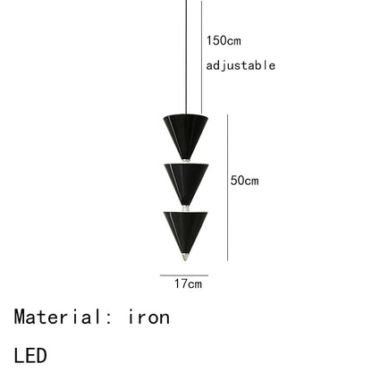 DecorBites™ Gold Black Cone LED Pendant Lamp for Stylish Home and Shop Lighting