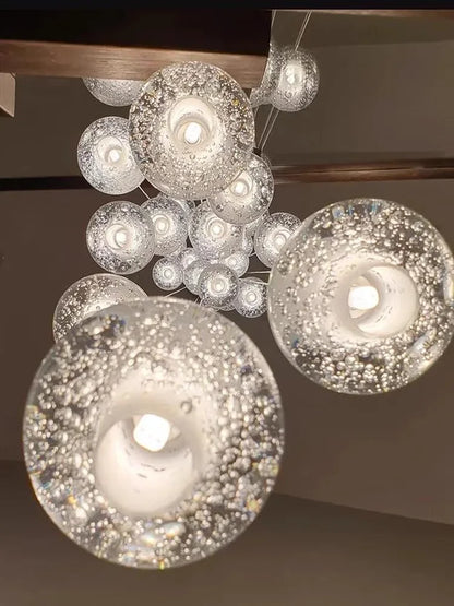 Modern Spiral Crystal Ball Staircase Pendant Chandelier