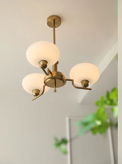 DecorBites™ Glass Ball Pendant Chandelier LED Lamp for Modern French Bedroom