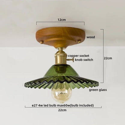 DecorBites™ Glass Copper LED Ceiling Lamp Modern Style for Home Decor and Restaurant