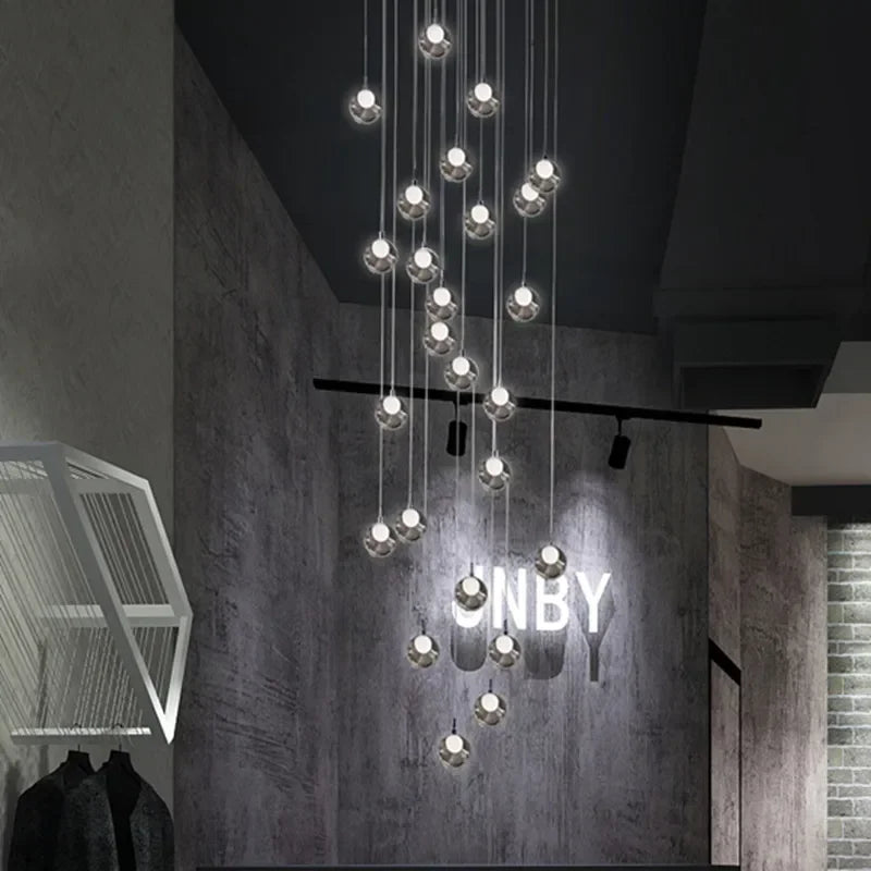 Contemporary LED Staircase Chandelier