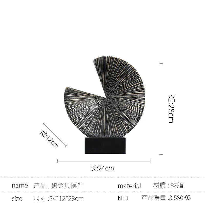 Striped Resin Abstract Figurine