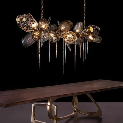 DecorBites™ Crystal Duplex Chandelier - Modern Designer Lighting for Living Room