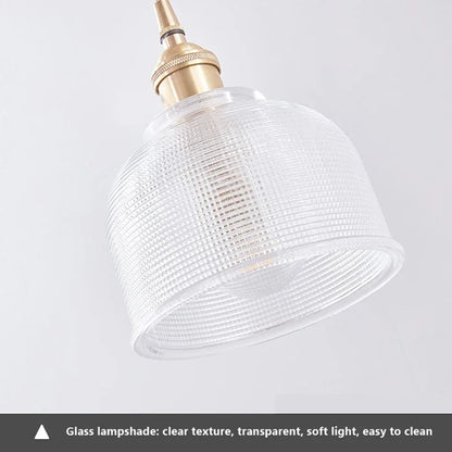 Nordic Glass Pendant Light in Brown and Polished Chrome