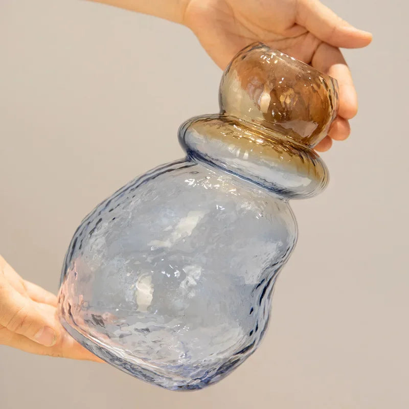 Gradient Glass Gourd Vase