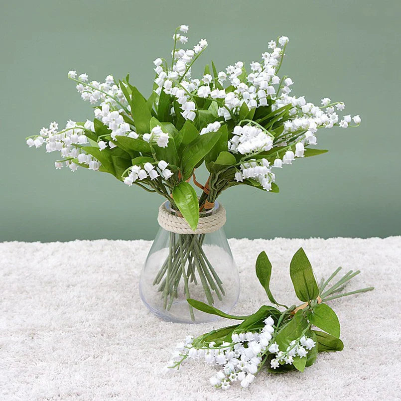 DecorBites™ Bellflower Artificial Flowers Handmade Home Wedding Decoration Bouquet