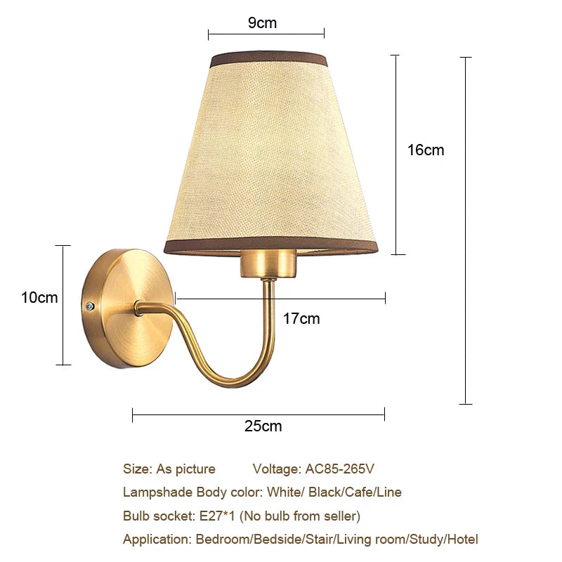 Gold Nordic Wall Lamp For Bedrooms And Hallways