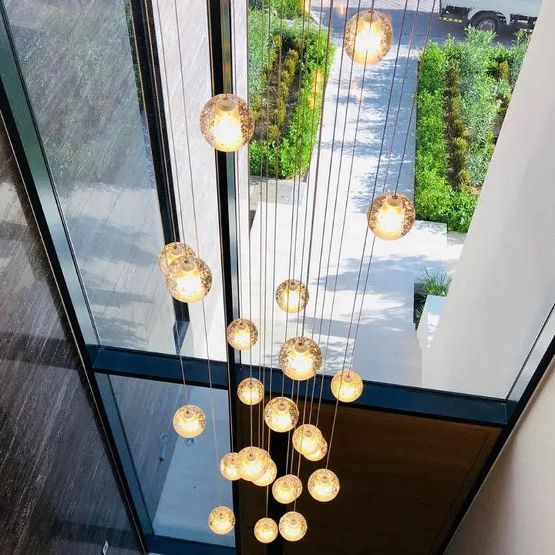 DecorBites™ Crystal Ball LED Chandelier Pendant Light for Living Room Kitchen Lighting