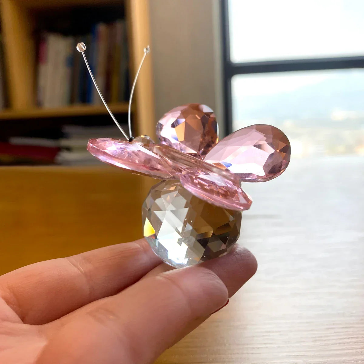 DecorBites™ Crystal Butterfly Figurine Glass Paperweight Sculpture Christmas Decor Gift