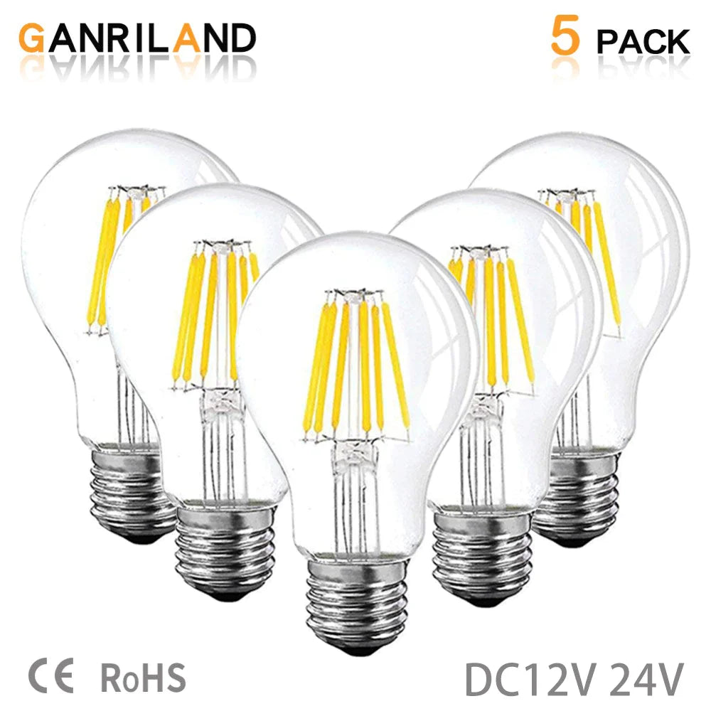 DecorBites™ LED Filament Bulb A19 6W 4500K Daylight Warm White E26 E27