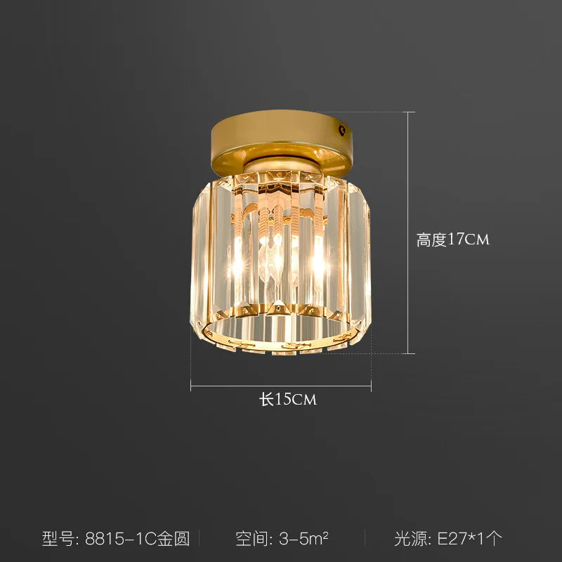 DecorBites™ Crystal Ceiling Chandelier: Minimalist Luxury Lighting for Home, Hotel, Balcony, Corridor
