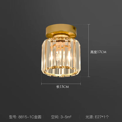DecorBites™ Crystal Ceiling Chandelier: Minimalist Luxury Lighting for Home, Hotel, Balcony, Corridor
