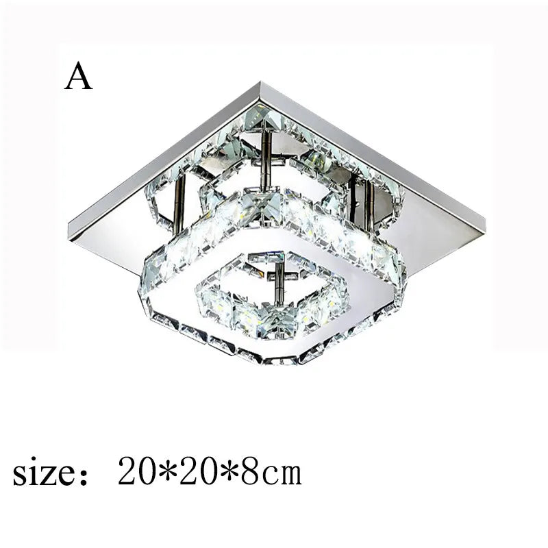 DecorBites™ Crystal LED Ceiling Lights: Modern Luxury Indoor Lighting for Living Room & Aisles