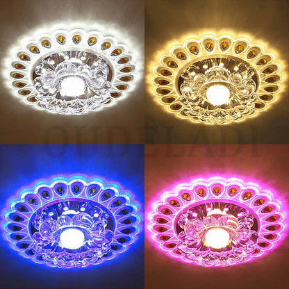 DecorBites™ Crystal Glass LED Ceiling Spot Light for Home Decor
