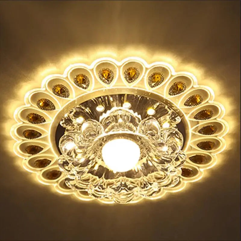 DecorBites™ Crystal Glass LED Ceiling Spot Light for Home Decor