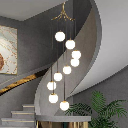 DecorBites™ Gold Nordic Pendant Light E27 LED Chandelier for Dining Room, Foyer, Stairs