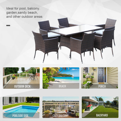 Brown Rattan Dining Set
