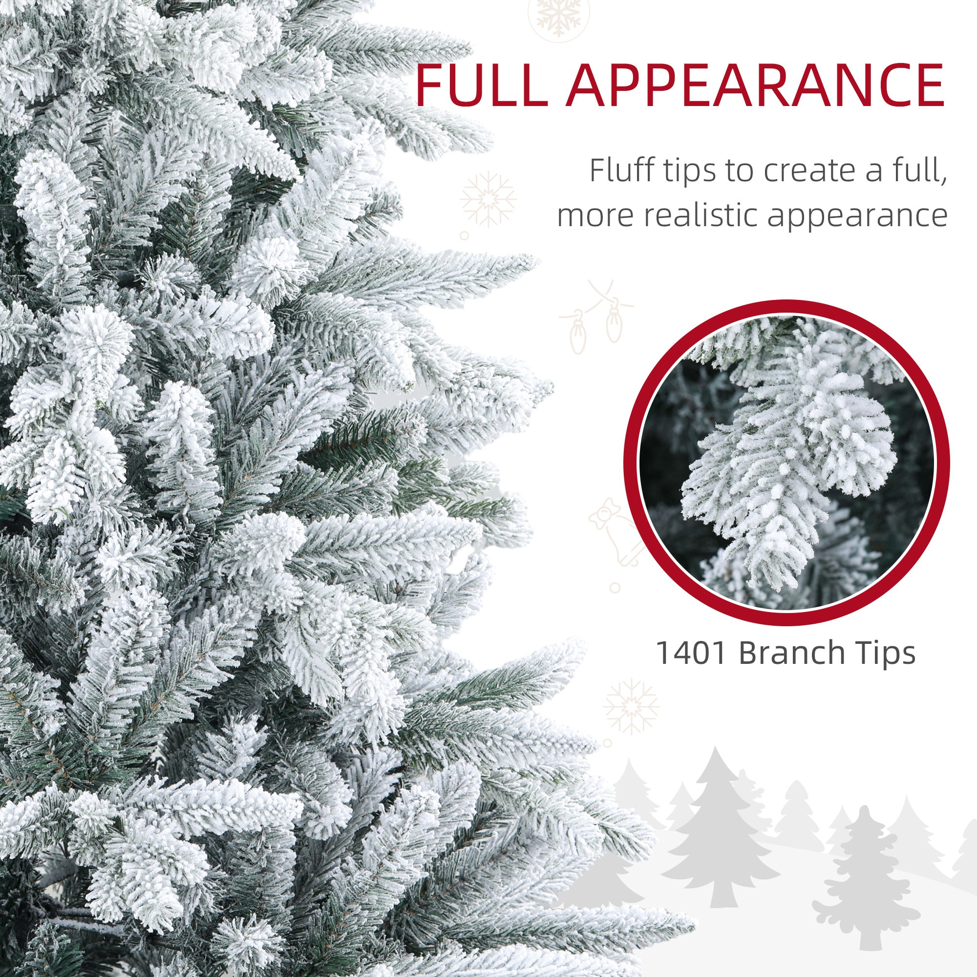 Snow Flocked Christmas Tree