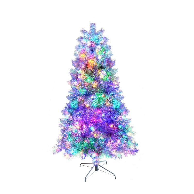 Silver Pre-Lit Christmas Tree