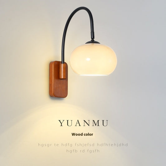 Bedside Wall Lamp Creative Retro Glass Wall LED Lamp