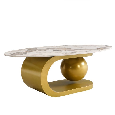 Marble Oval Coffee Table