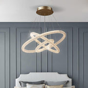 Crystal Ring Chandelier 100cm Tiered Design