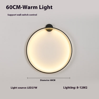 Minimalist Round Bedroom Bedside Lamp Wireless Living Room Sofa Background Wall Hotel Decorative Wall Lamp