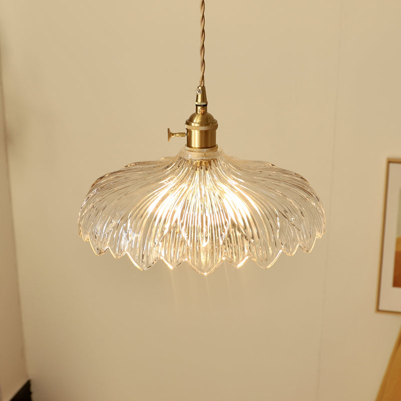 Fashion Simple Vintage Brass Glass Chandelier