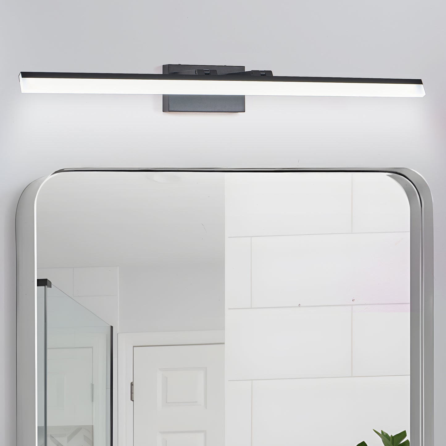 39 Inch Modern LED Bathroom Vanity Light -Sleek Black Metal Wall Light For Mirror, Dressing Room Or Sink Area