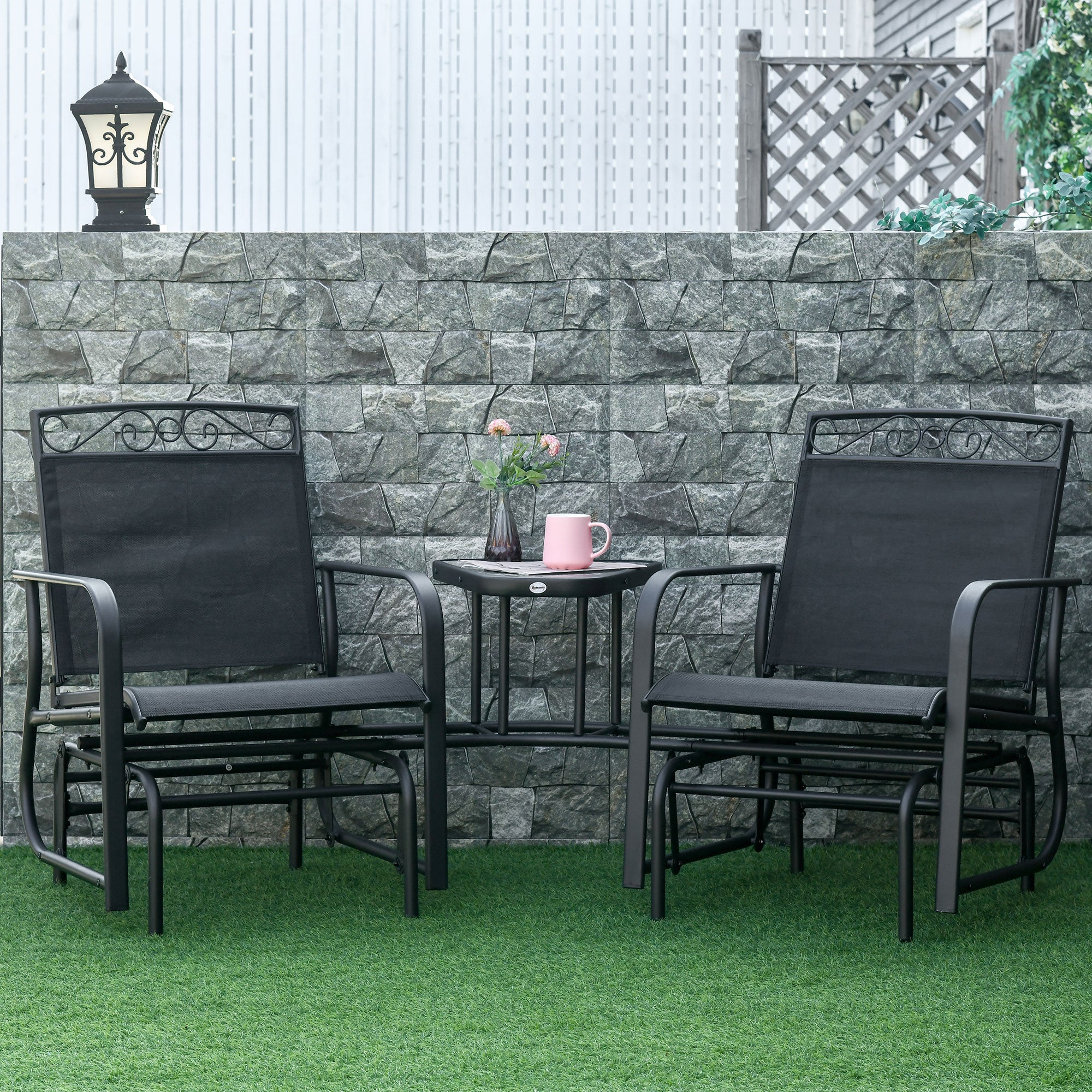 Outdoor Rattan Glider Chairs