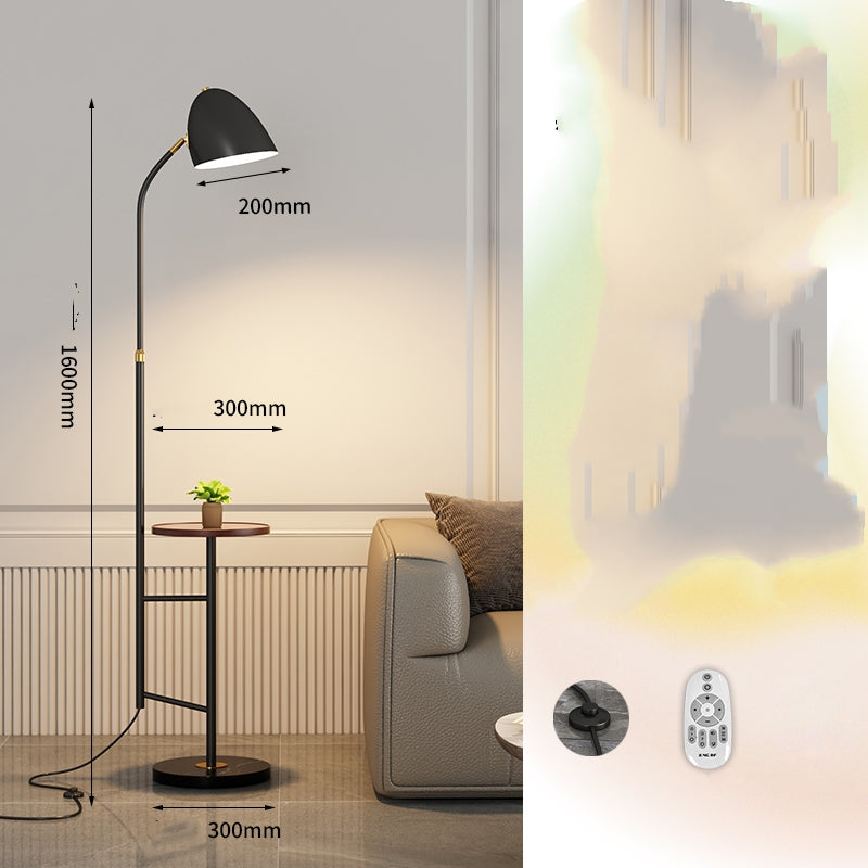 Black Marble Floor Lamp With Wireless Charging