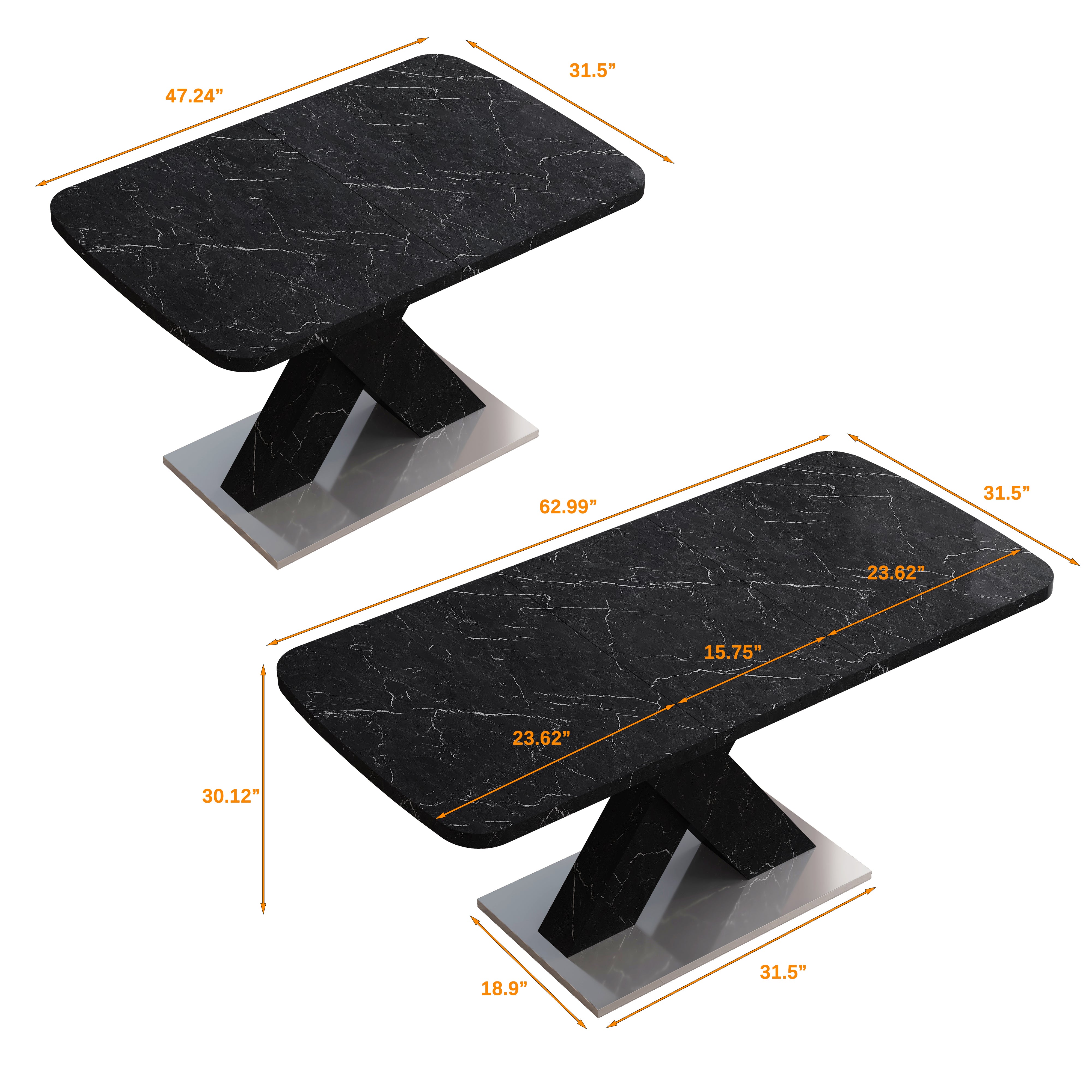 Black Marble Dining Table