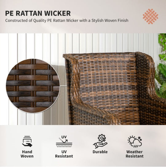 Wicker Swivel Patio Set