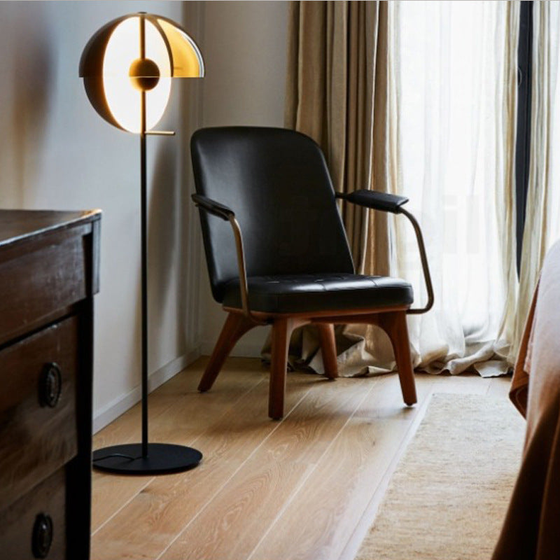 Amber Glass Floor Lamp For Living Or Bedroom