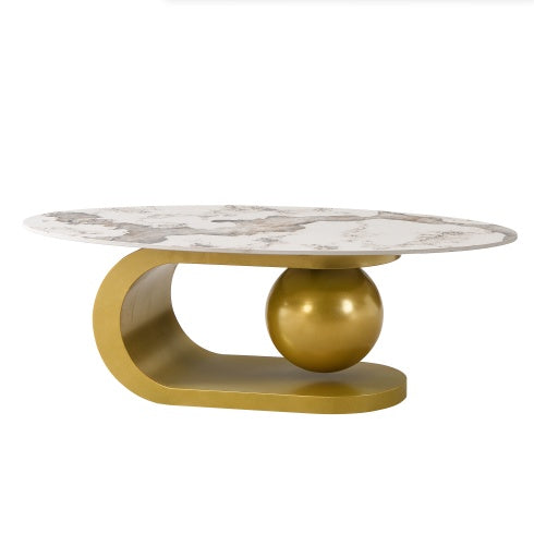 Marble Oval Coffee Table