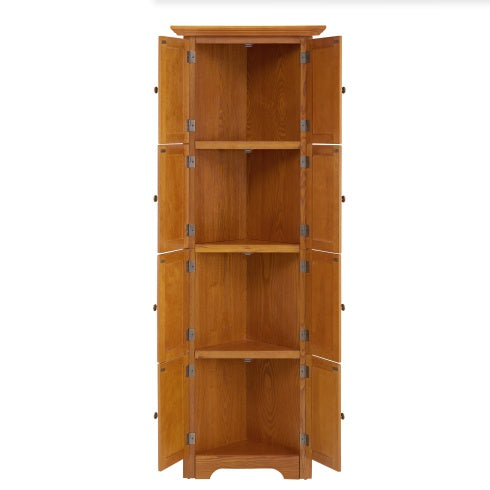 Oak Corner Pantry Cabinet
