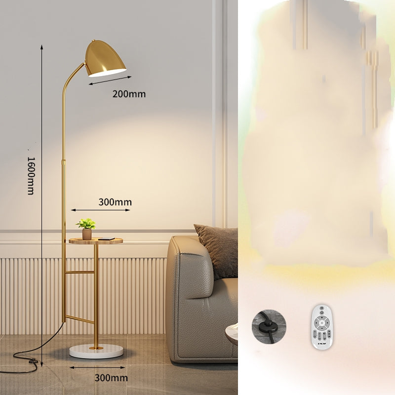 Black Marble Floor Lamp With Wireless Charging