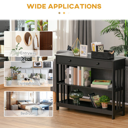 Console Hallway Table with Extra Wide Pull Out Drawer