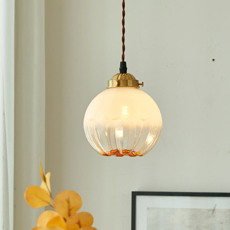 New Japanese Glass Retro Chandelier Nordic Ball